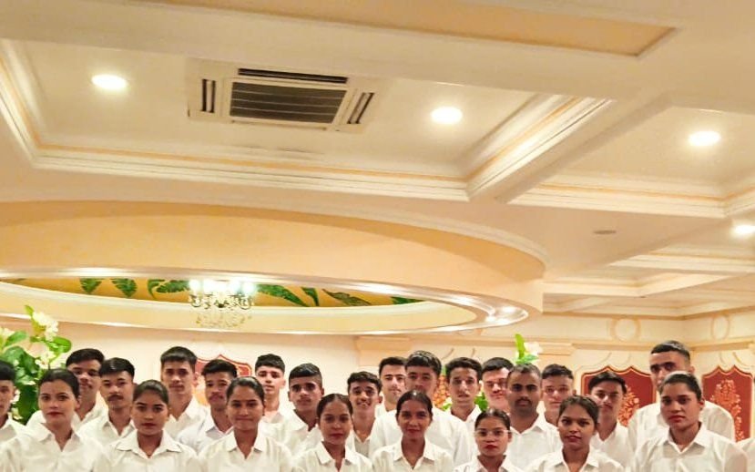 A full training hall of youth at an IIEWS skilling programme induction